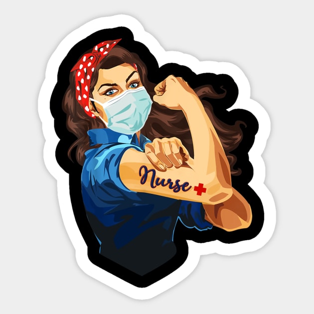 Nurse With Mask Face Nurse Life Disease Sticker by cruztdk5